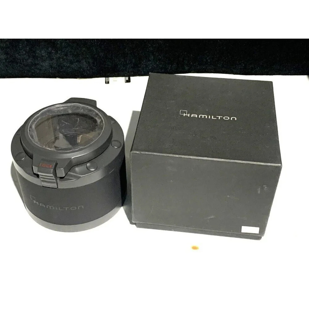 Hamilton Frogman Men's Watch Presentation Black Cardboard Box Display Empty